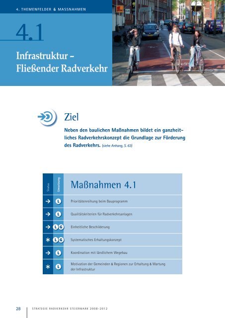 Strategie Radverkehr Steiermark 2008 - 2012 - Radland - Steiermark