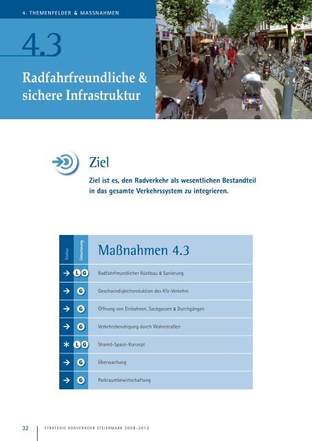 Strategie Radverkehr Steiermark 2008 - 2012 - Radland - Steiermark