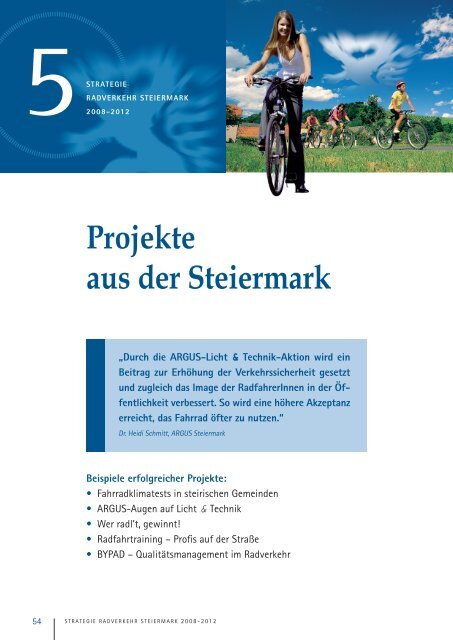 Strategie Radverkehr Steiermark 2008 - 2012 - Radland - Steiermark