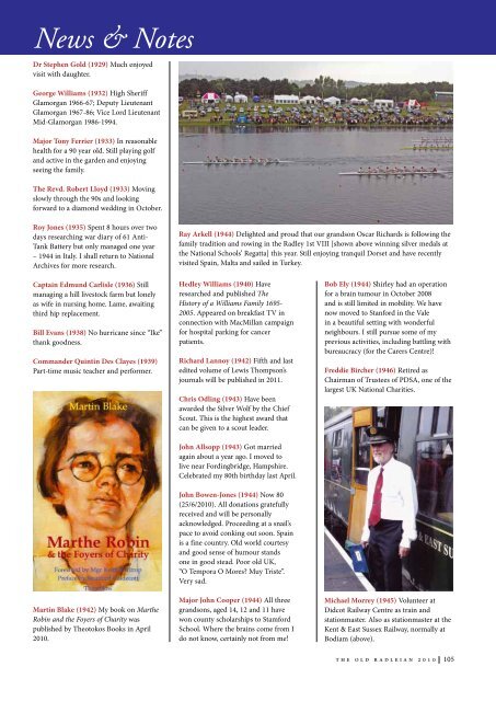 News Notes Radley College