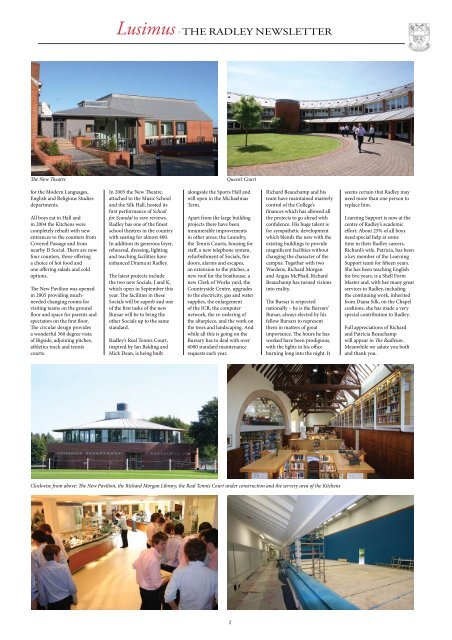 The Bursar: turning visions into reality - Radley College