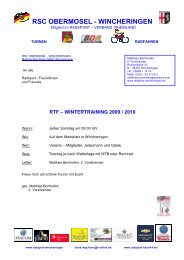 rtf - training - RSC Obermosel - Wincheringen