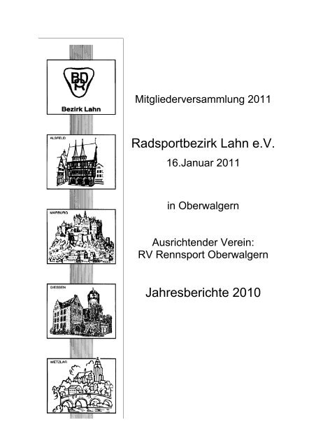 Radsportbezirk Lahn e.V. Jahresberichte 2010