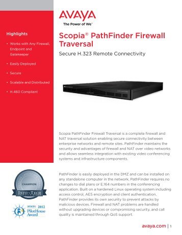 Scopia PathFinder Datasheet - Radvision