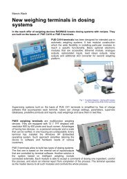 New Radwag weighing terminals in feeding systems