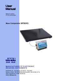 Manual instruction - Mass Comparator WPW/KO - RADWAG