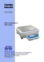 Mass Comparators APP 21KO series - RADWAG