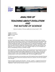 Teaching About Evolution and the Nature of Science