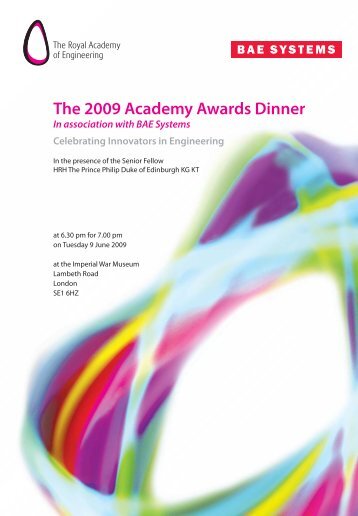 Awards 2009 brochure:Layout 1 - Royal Academy of Engineering