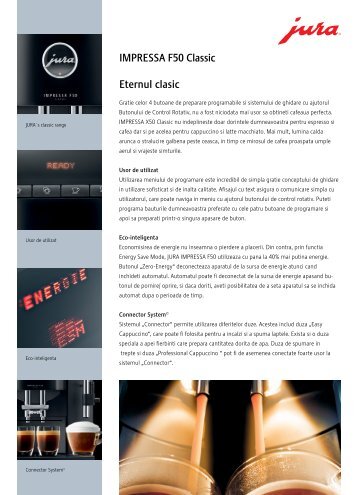 Manual prezentare Expresor Jura Impressa F50 - Espresso Cafe