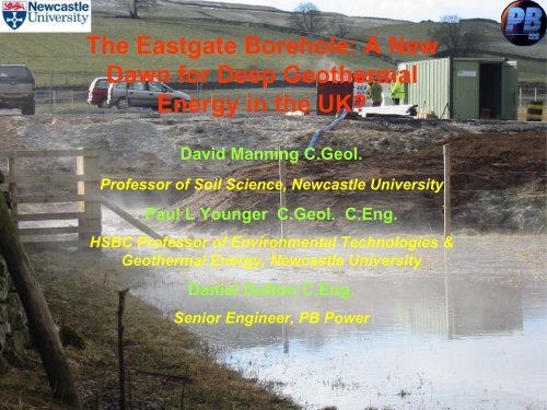 The Eastgate Borehole: A New Dawn for Deep Geothermal Energy ...
