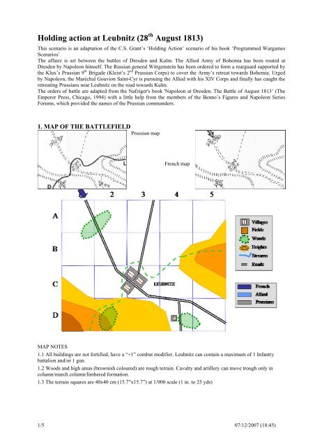 Scenario pdf file - Wargaming with Napoleonic Miniatures