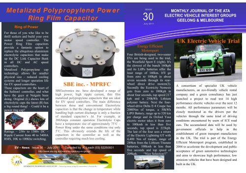 Metalized Polypropylene Power Ring Film Capacitor