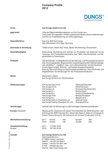 Unternehmensprofil (PDF) - Dungs