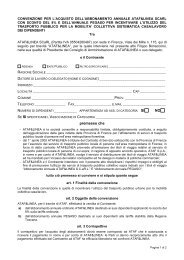 CONVENZIONE PER L'ACQUISTO DELL'ABBONAMENTO - Ataf