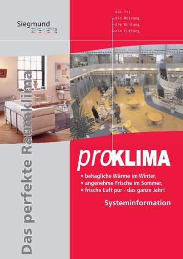 EHT Siegmund proKlima Systeminformation