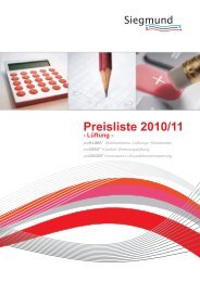 Preisliste 2010/11 - eht Siegmund GmbH