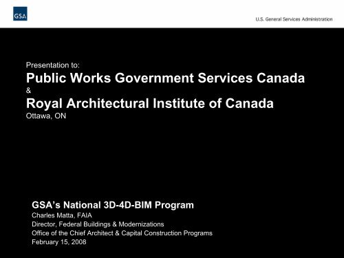 U.S. General Services Administration National 3D-4D-BIM Program