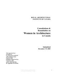 Women in Architecture - Royal Architectural Institute of Canada