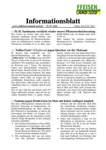 Ausgabe 07/2010 - Raiffeisen Emsland-SÃ¼d