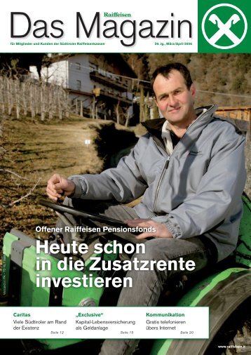 Heute schon in die Zusatzrente investieren - Raiffeisen