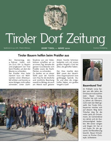 Tiroler Bauern helfen beim Praidler aus - Comune di Tirolo