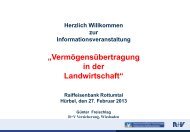 VermÃ¶gensÃ¼bertragung in der Landwirtschaft - Raiffeisenbank ...