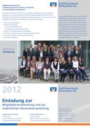 2012 - Raiffeisenbank Rottumtal eG