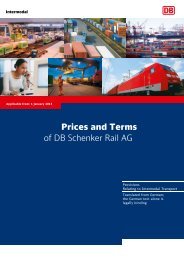 Preise Und Konditionen Der Db Schenker Rail Deutschland Ag