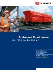 Preise Und Konditionen Der Db Schenker Rail Deutschland Ag