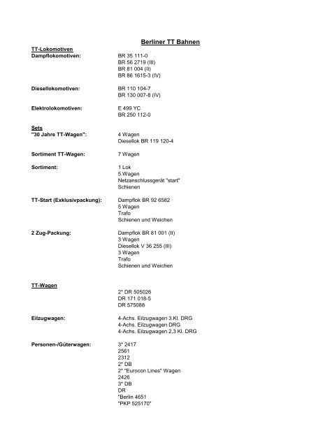 Berliner TT Bahnen - Railroad24
