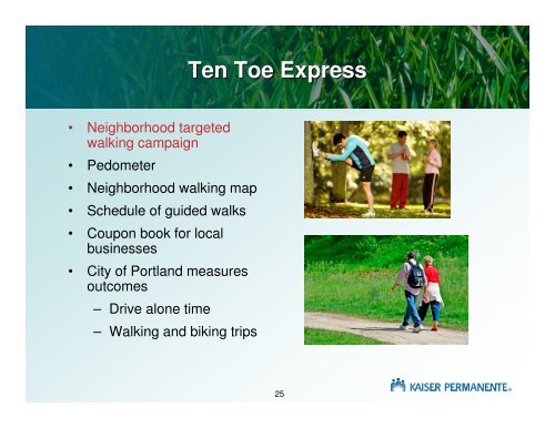 Kaiser Permanente Community Health Initiative - Rails-to-Trails ...