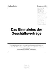 Das Einmaleins der GeschÃ¤ftsvertrÃ¤ge - Fuchs Gudrun