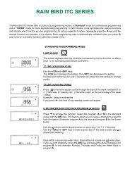 Instruction manuals - Rain Bird irrigation