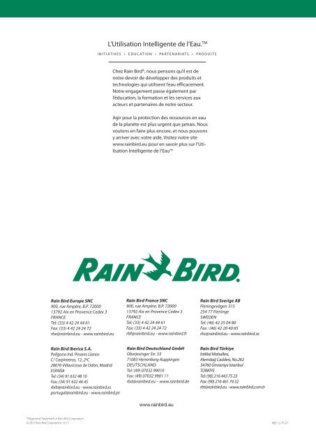 Nouveaux produits 2012 - Rain Bird