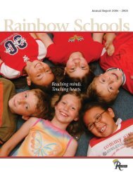 Reaching minds. Touching hearts. - Rainbow District School Board