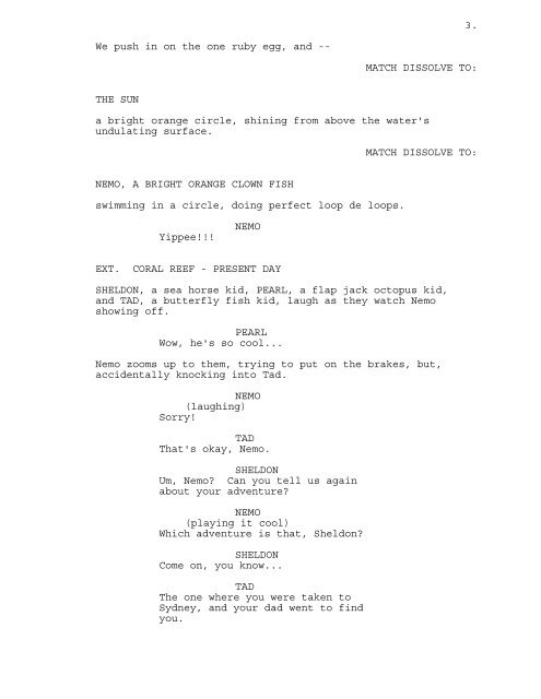 NEMO 2 An Original Screenplay by Laurie Craig Based on ...