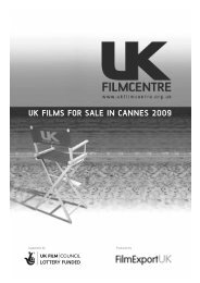 UK FILMS FOR SALE IN CANNES 2009 - Raindance Film Festival