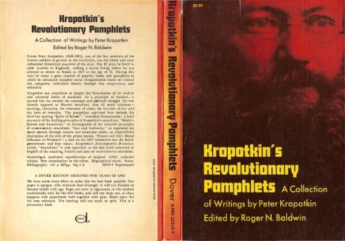 Kropotkin's Revolutionary Pamphlets - Libcom