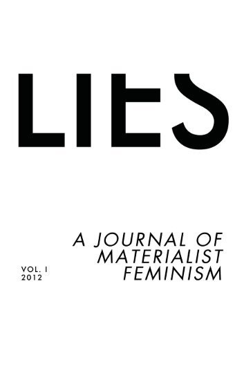 Lies: A Journal of Materialist Feminism - Libcom