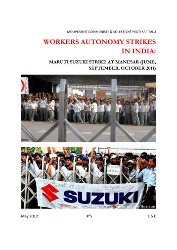 workers autonomy strikes in india: maruti suzuki strike at manesar