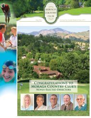 Congratulations to Moraga Country Club's - Golf Fusion