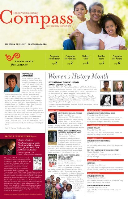 Women's History Month - Enoch Pratt Free Library