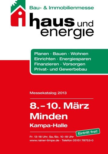 Messekatalog haus und energie Mindener Bau - Rainer Timpe GmbH