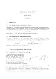Analytische Geometrie II - Rainer Hauser