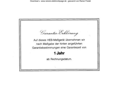 Digimeter 712 - PDF - Rainers - Elektronikpage