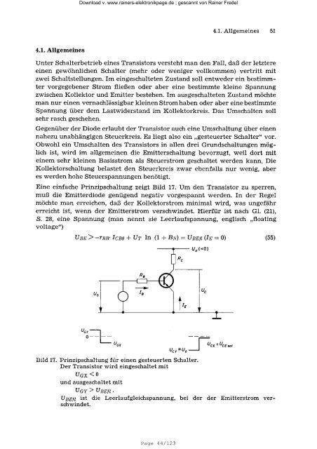 VALVO Transistor - Kompendium Teil 1 Grundlagen - Rainers ...