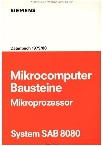 Datenbuch MC SAB8080 - Rainers - Elektronikpage