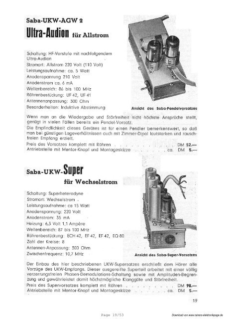 Page 1/53 - Rainers - Elektronikpage