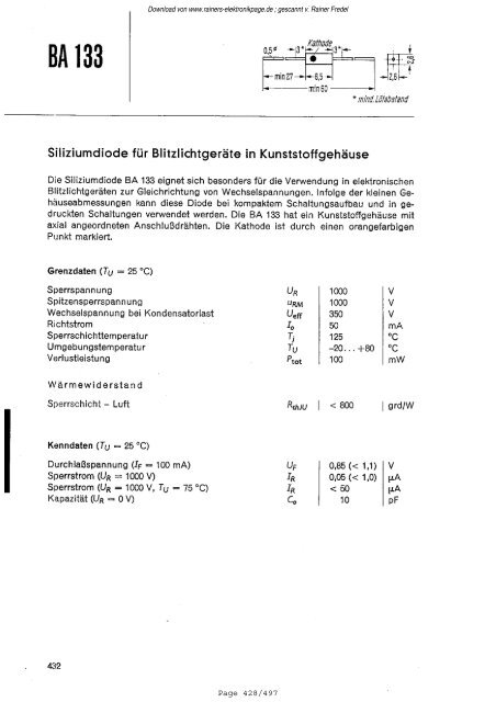 SIEMENS Datenbuch 1967 / 1968 Halbleiter - Rainers ...